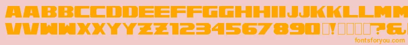 Alpenkreuzer Font – Orange Fonts on Pink Background