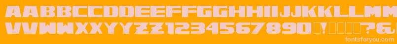 Alpenkreuzer Font – Pink Fonts on Orange Background