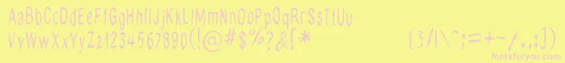 Police Dodoodle – polices roses sur fond jaune