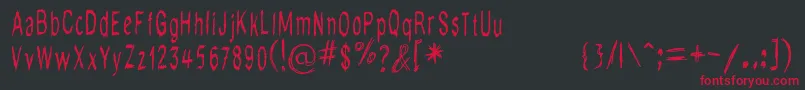 Dodoodle Font – Red Fonts on Black Background