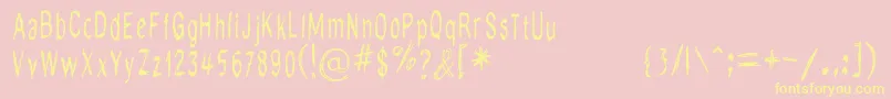 Dodoodle Font – Yellow Fonts on Pink Background