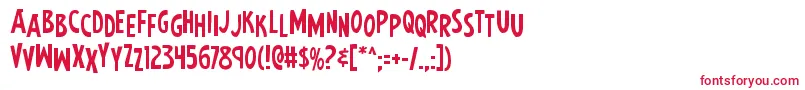 Earthsmightiestjumble Font – Red Fonts on White Background