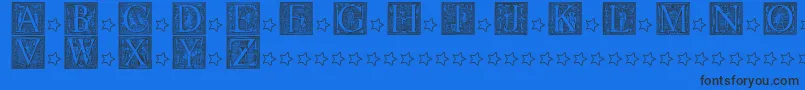 PictoGlyphs Font – Black Fonts on Blue Background