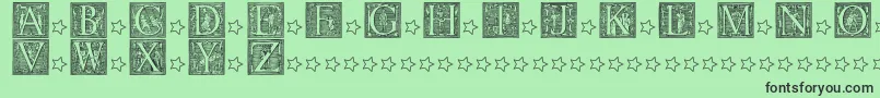 PictoGlyphs-Schriftart – Schwarze Schriften auf grünem Hintergrund