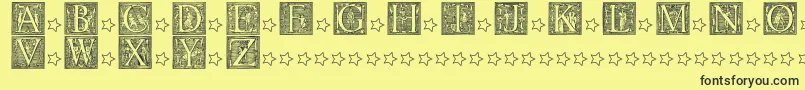 PictoGlyphs Font – Black Fonts on Yellow Background
