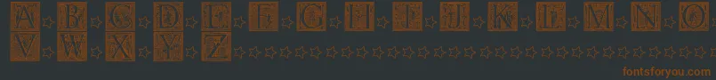 PictoGlyphs Font – Brown Fonts on Black Background