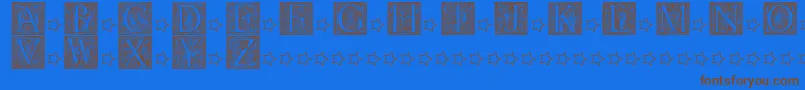 PictoGlyphs Font – Brown Fonts on Blue Background