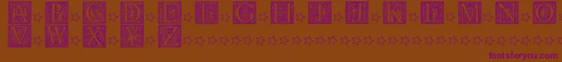 PictoGlyphs Font – Purple Fonts on Brown Background