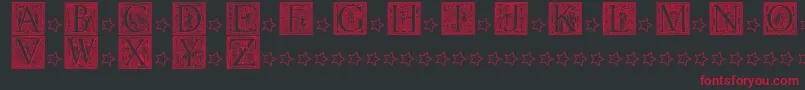 PictoGlyphs Font – Red Fonts on Black Background