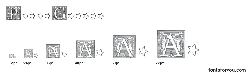 Größen der Schriftart PictoGlyphs