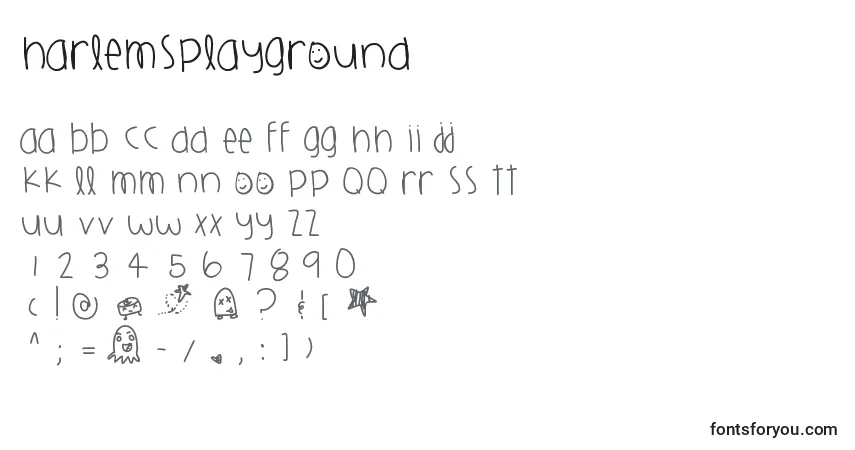 Harlemsplayground Font – alphabet, numbers, special characters