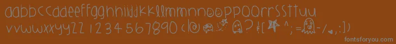 Harlemsplayground Font – Gray Fonts on Brown Background
