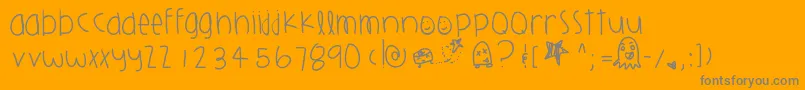 Harlemsplayground Font – Gray Fonts on Orange Background