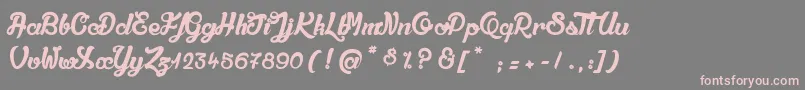 QualitРІDeluxePlatinium Font – Pink Fonts on Gray Background