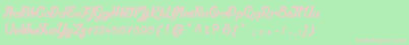 QualitРІDeluxePlatinium Font – Pink Fonts on Green Background