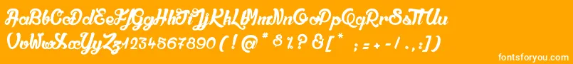 QualitРІDeluxePlatinium Font – White Fonts on Orange Background