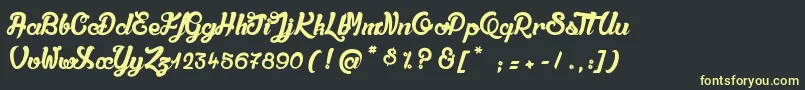 QualitРІDeluxePlatinium Font – Yellow Fonts on Black Background