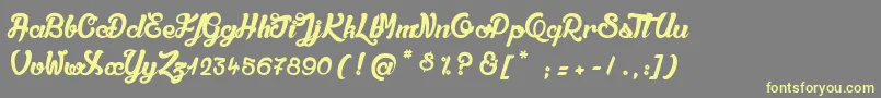 QualitРІDeluxePlatinium Font – Yellow Fonts on Gray Background