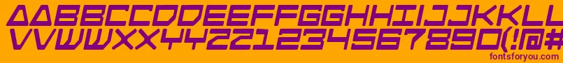 Weitere Informationen zur AndroidNationBold-Schriftart AndroidNationBold-Schriftart – Violette Schriften auf orangefarbenem Hintergrund