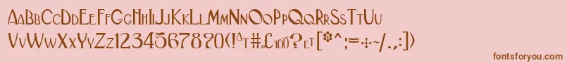 Blackadderii Font – Brown Fonts on Pink Background