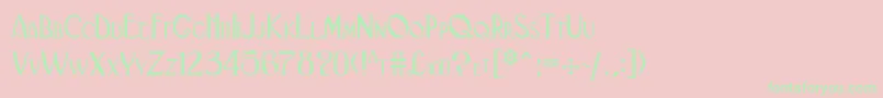 Blackadderii Font – Green Fonts on Pink Background