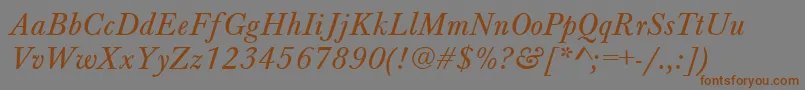 Подробнее о шрифте BaskervilleAZPsNormalItalic Шрифт BaskervilleAZPsNormalItalic – коричневые шрифты на сером фоне