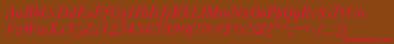Police BaskervilleAZPsNormalItalic – polices rouges sur fond brun