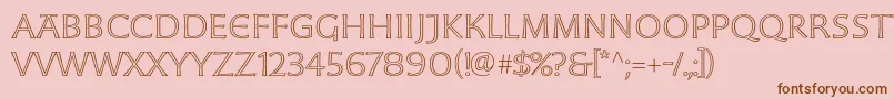 MoonglowLightext Font – Brown Fonts on Pink Background