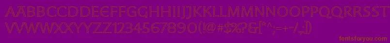 MoonglowLightext-fontti – ruskeat fontit violetilla taustalla