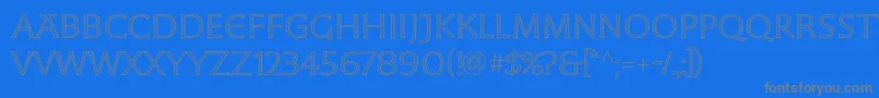 MoonglowLightext Font – Gray Fonts on Blue Background