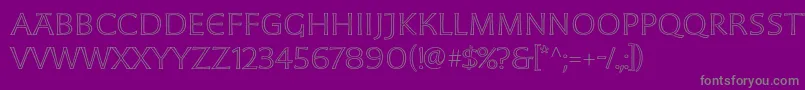 MoonglowLightext Font – Gray Fonts on Purple Background