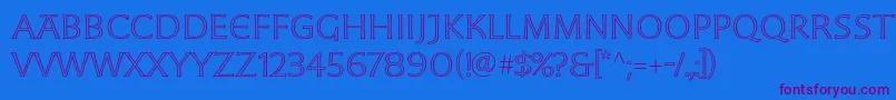 Fonte MoonglowLightext – fontes roxas em um fundo azul
