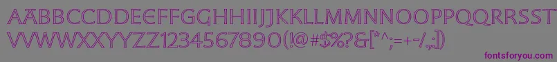 MoonglowLightext Font – Purple Fonts on Gray Background
