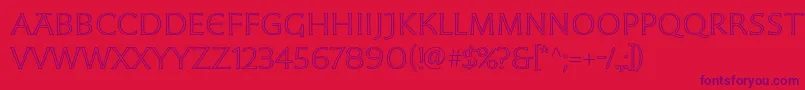 MoonglowLightext Font – Purple Fonts on Red Background
