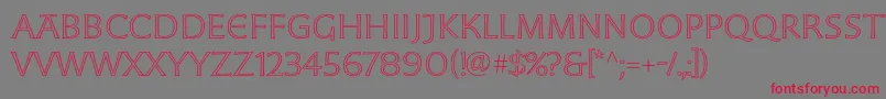 MoonglowLightext Font – Red Fonts on Gray Background