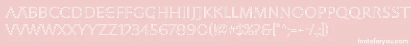 MoonglowLightext Font – White Fonts on Pink Background