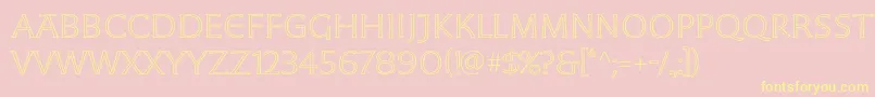 Шрифт MoonglowLightext – жёлтые шрифты на розовом фоне