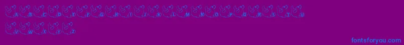 LmsSealTalk Font – Blue Fonts on Purple Background