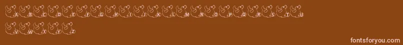 LmsSealTalk Font – Pink Fonts on Brown Background