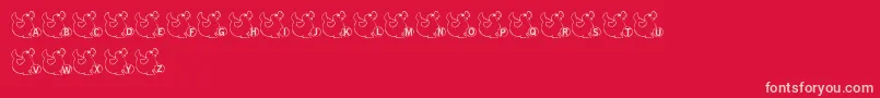 Czcionka LmsSealTalk – różowe czcionki na czerwonym tle