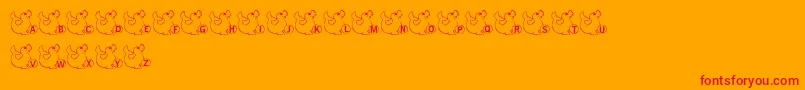 LmsSealTalk-Schriftart – Rote Schriften auf orangefarbenem Hintergrund