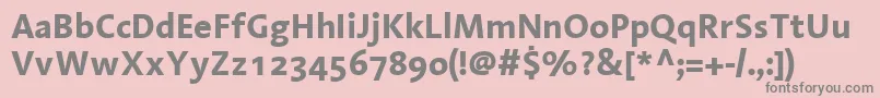 LinotypeAromaBold Font – Gray Fonts on Pink Background