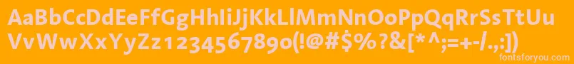 LinotypeAromaBold Font – Pink Fonts on Orange Background