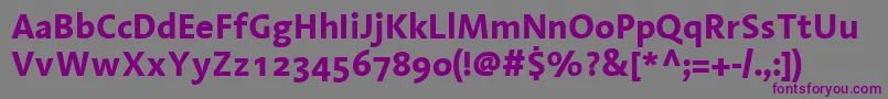 LinotypeAromaBold Font – Purple Fonts on Gray Background