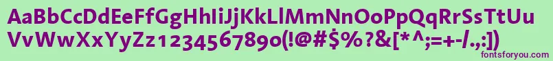 LinotypeAromaBold Font – Purple Fonts on Green Background