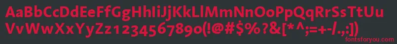 LinotypeAromaBold Font – Red Fonts on Black Background