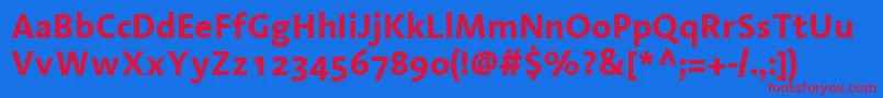 Шрифт LinotypeAromaBold – красные шрифты на синем фоне