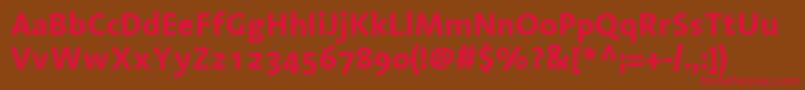 LinotypeAromaBold Font – Red Fonts on Brown Background