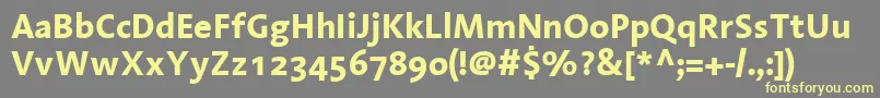 LinotypeAromaBold Font – Yellow Fonts on Gray Background