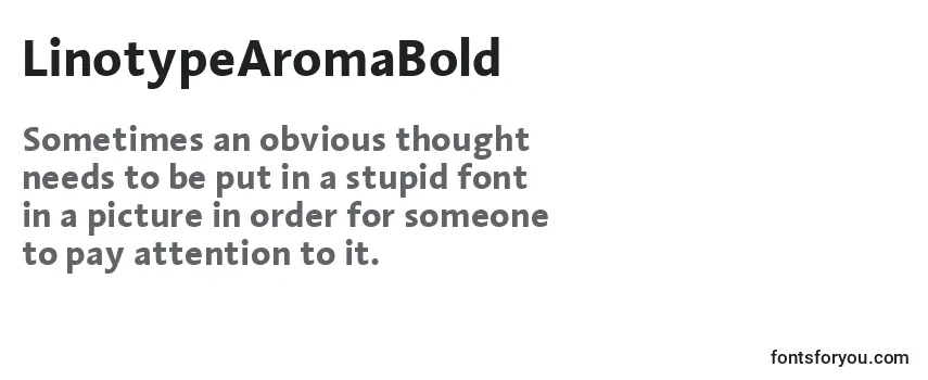 LinotypeAromaBold Font